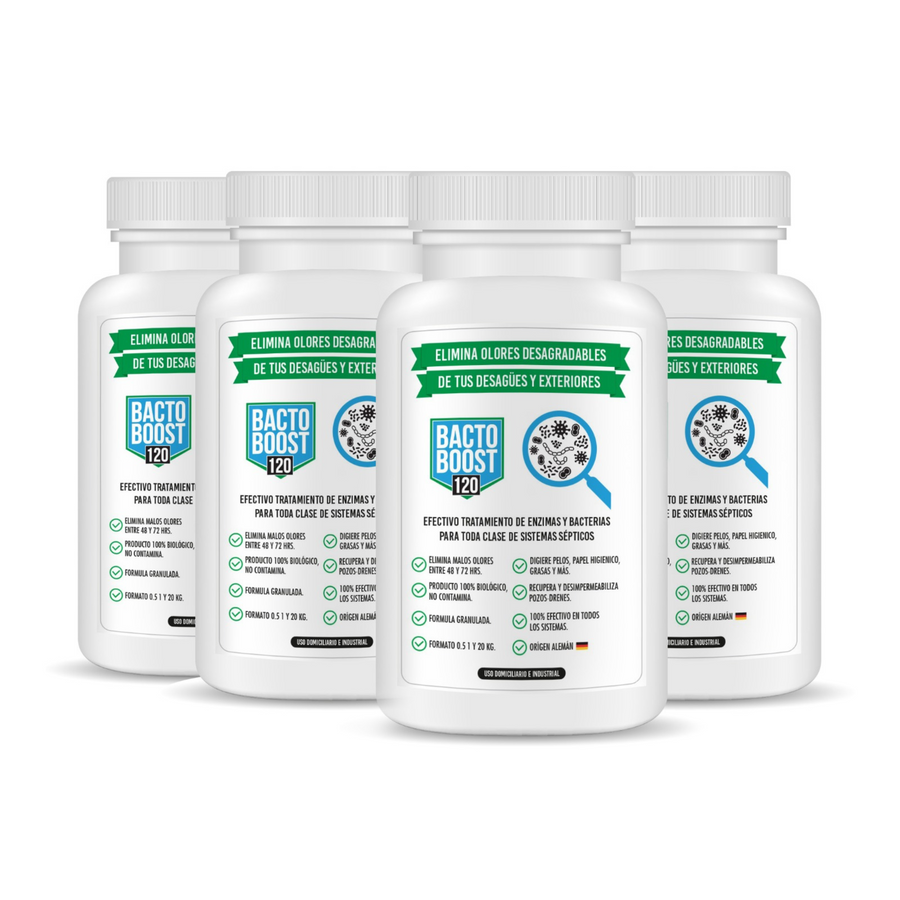 4 Meses de Tratamiento — Bactoboost 120 (4 frascos de 500 g)